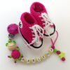 Babyschuhe + Schnullerkette Pink – Bild 2