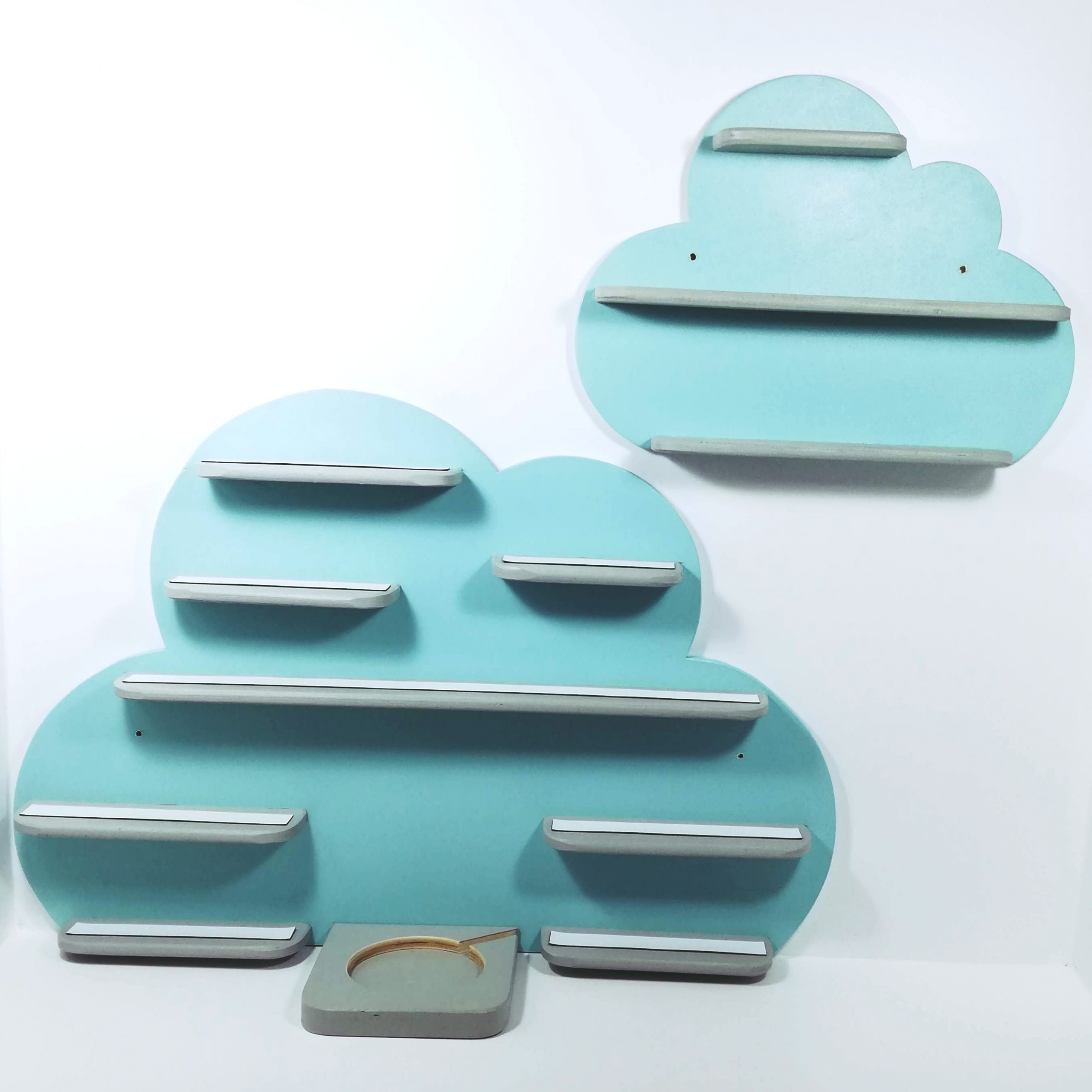Regal ideal für die Tonie Figuren Wolkenset helltürkis