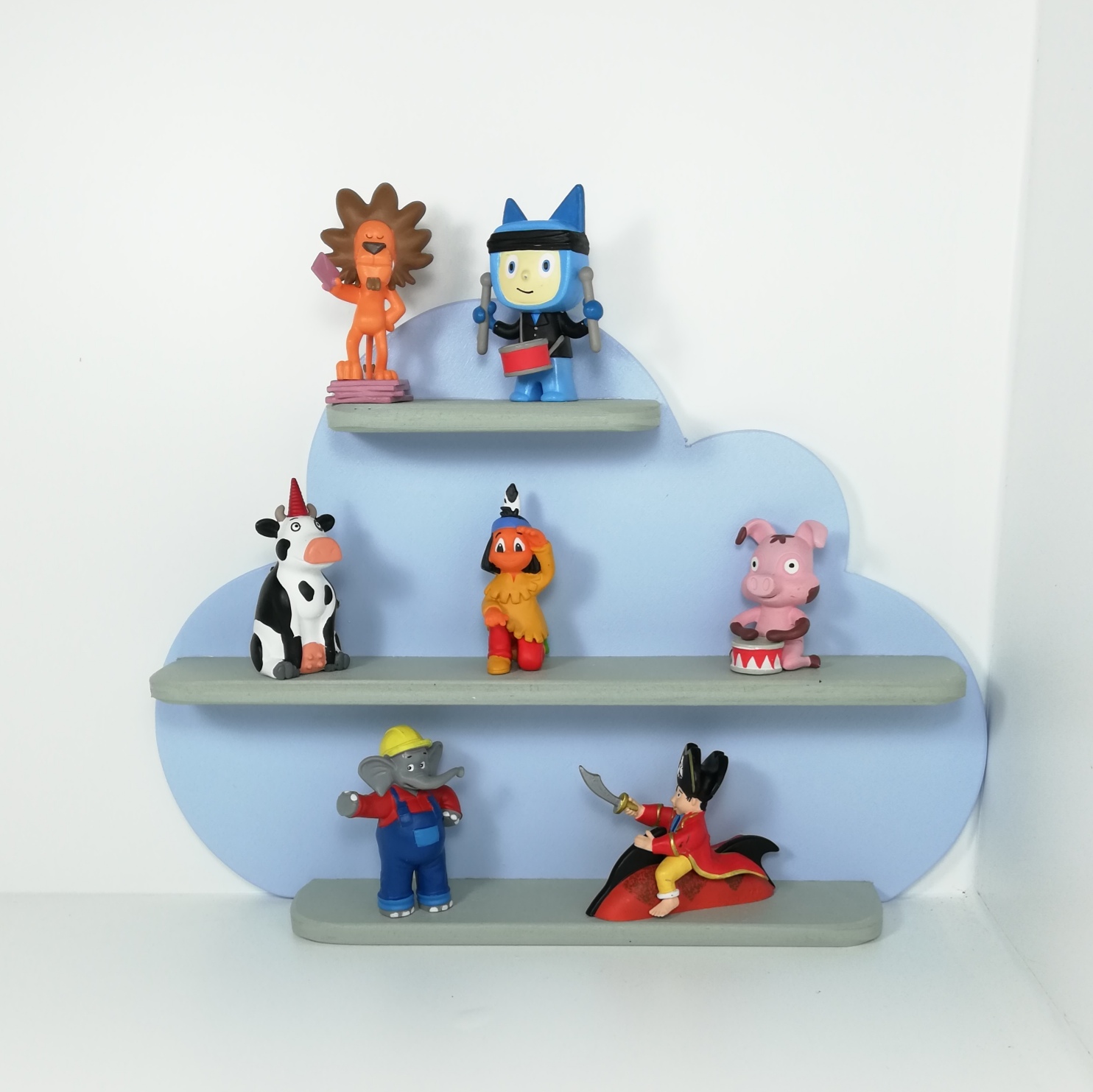 Regal ideal für die Tonie Figuren Wolke blau