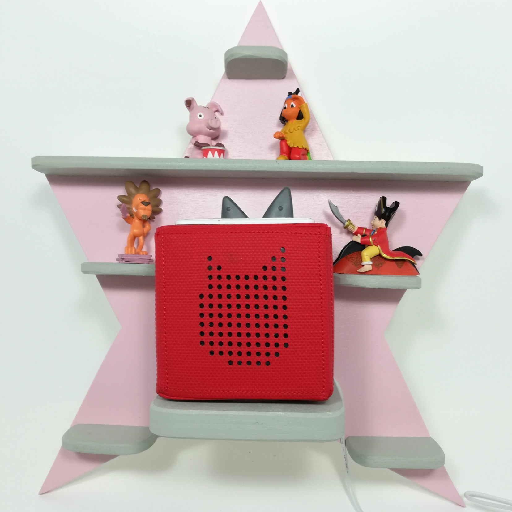 Regal ideal für die Tonie Box und die Tonie Figuren Stern Farbwahl