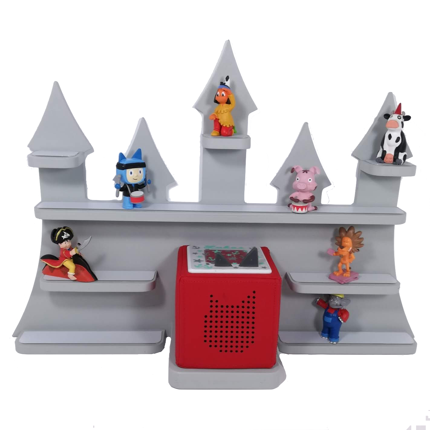 Tonie Board, Schloß in grau mit Regalfarbe nach Wahl – Bild 7