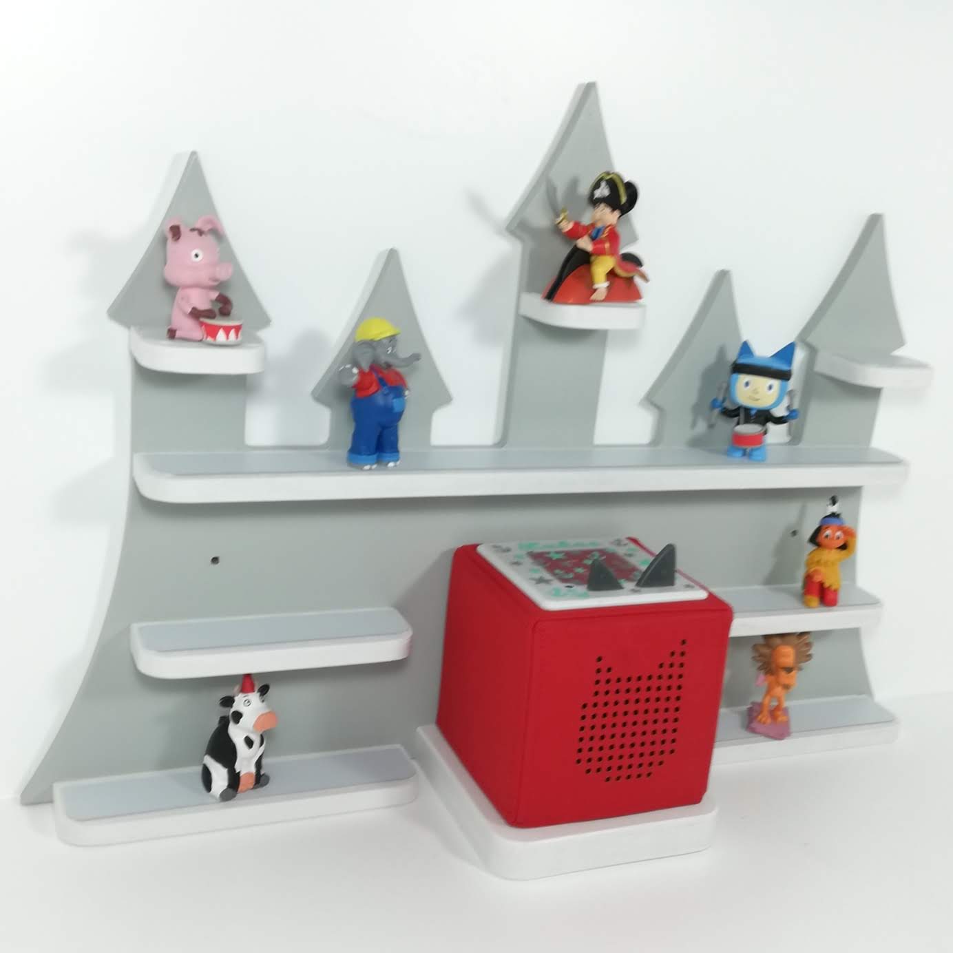 Tonie Board, Schloß in grau mit Regalfarbe nach Wahl – Bild 3