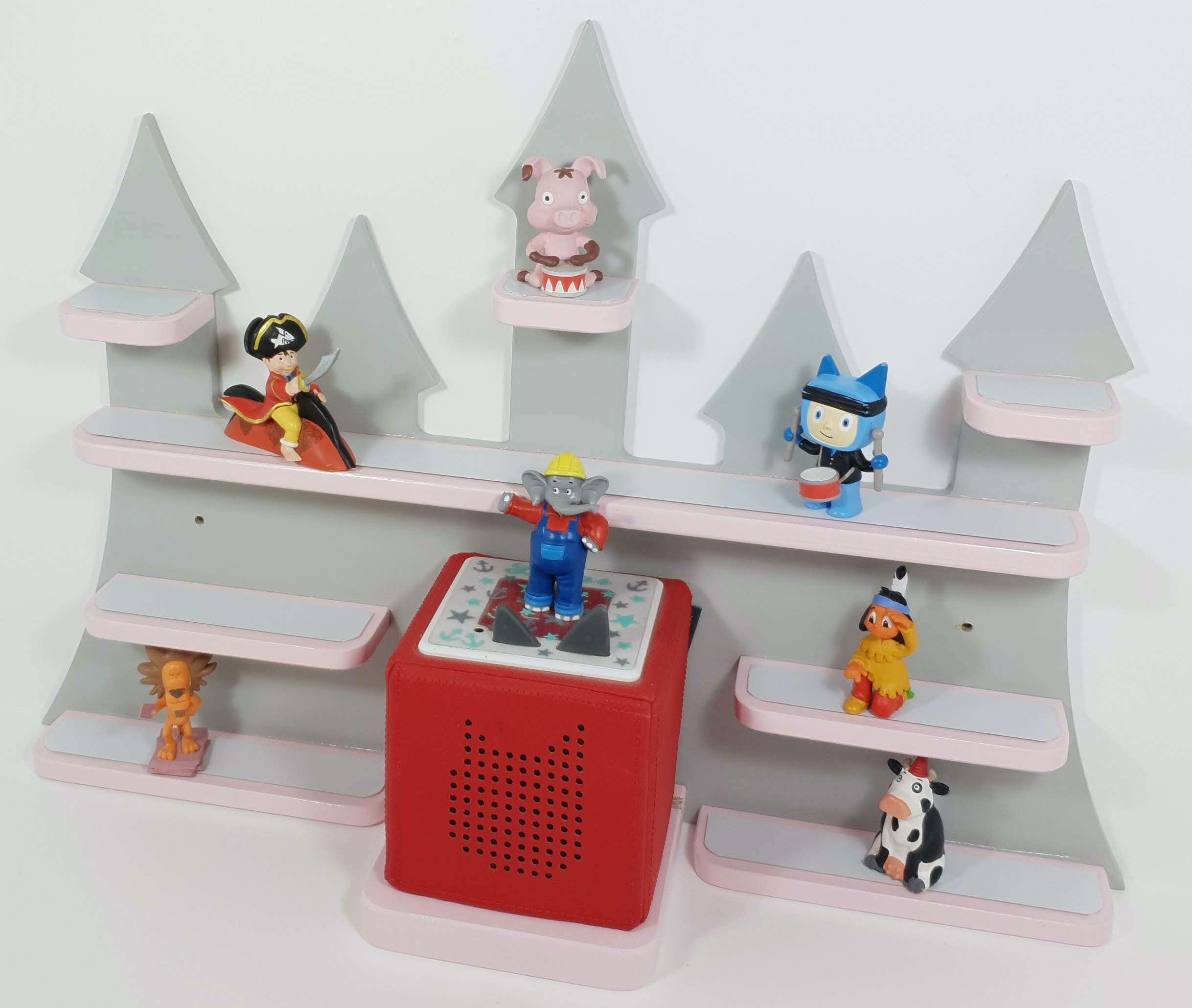 Tonie Board, Schloß in grau mit Regalfarbe nach Wahl – Bild 5