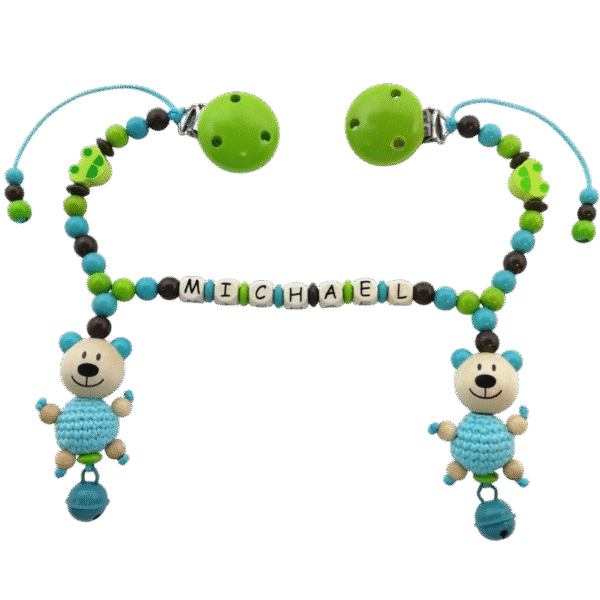 Kinderwagenkette *Michael* mit Häkelteddys
