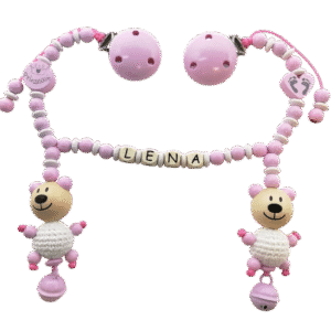 Kinderwagenkette mit Häkelteddys *Lena*