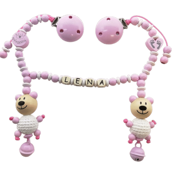 Kinderwagenkette mit Häkelteddys *Lena*