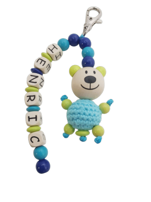 Schlüsselanhänger mit Häkelteddy