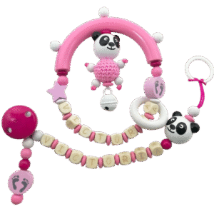 Greifling + Schnullerkette Panda