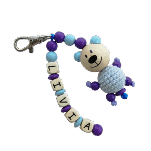 Schlüsselanhänger mit Häkelteddy *Livia*